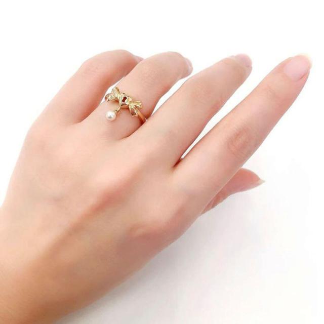 ミキモト リング MIKIMOTO 指輪 リボン あこや真珠 3.7mm パール ミキモト リング MIKIMOTO 指輪 リボン あこや真珠 3.7mm パール