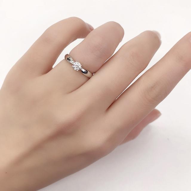 ティファニー リング ハーモニー バンド TIFFANY&Co. 指輪 ダイヤモンド 0.24 PT950 約7.5号 新品仕上げ 中古_9