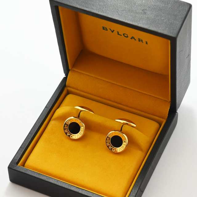 BVLGARI ブルガリ ブルガリブルガリ オニキス カフス K18