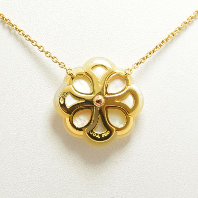k18 vca クローバー型 モチーフ ネックレス 約45cm k18 vca クローバー