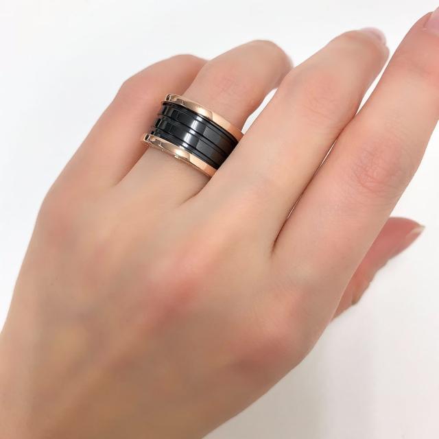 ブルガリ リング ビーゼロワン BVLGARI 指輪 B.zero1 ブラック 