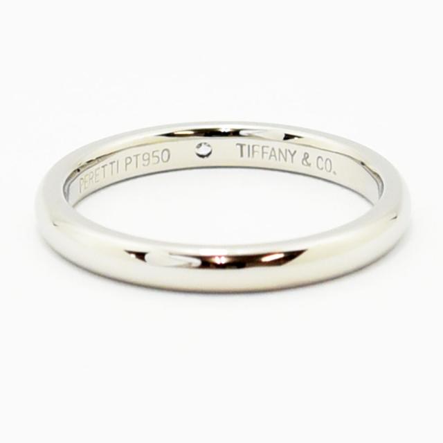 ティファニー リング スタッキング バンド TIFFANY&Co. 指輪 エルサペレッティ 幅2.6mm ダイヤモンド PT950 約15.5号 新品仕上げ 中古_6