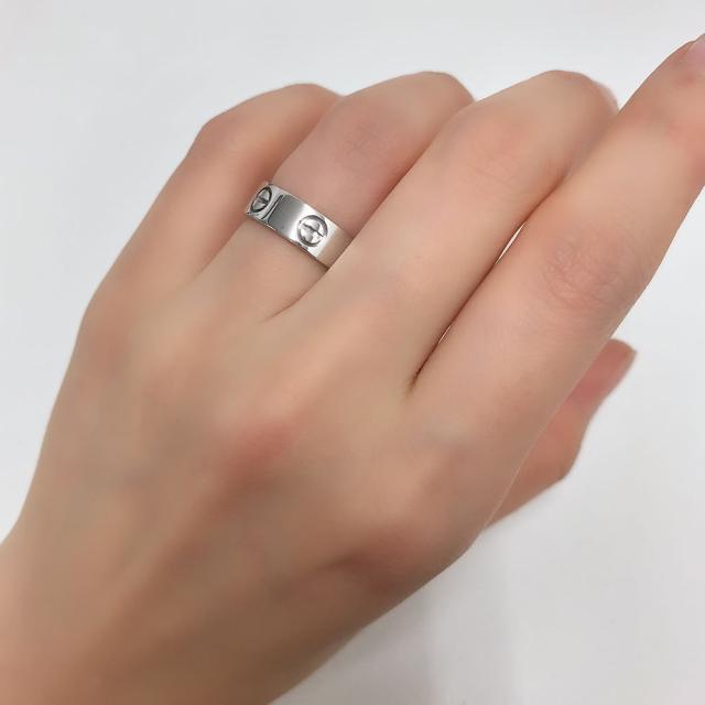 カルティエ リング ラブリング Cartier 指輪 K18WG 750 #49 約9号 新品