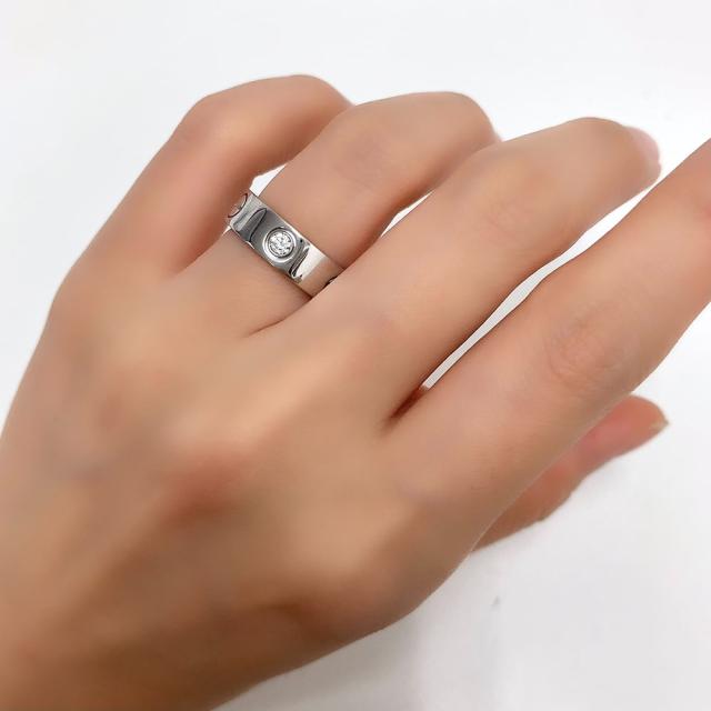 カルティエ リング ラブリング Cartier 指輪 ダイヤモンド 3P K18WG