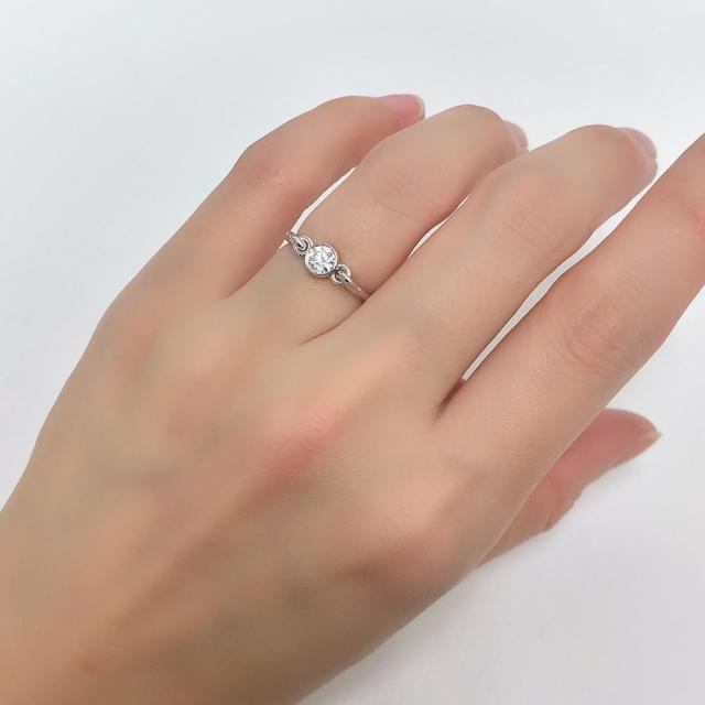 ティファニー リング TIFFANY&Co. 指輪 スワン ダイヤモンド PT950 約9号 新品仕上げ 中古_9