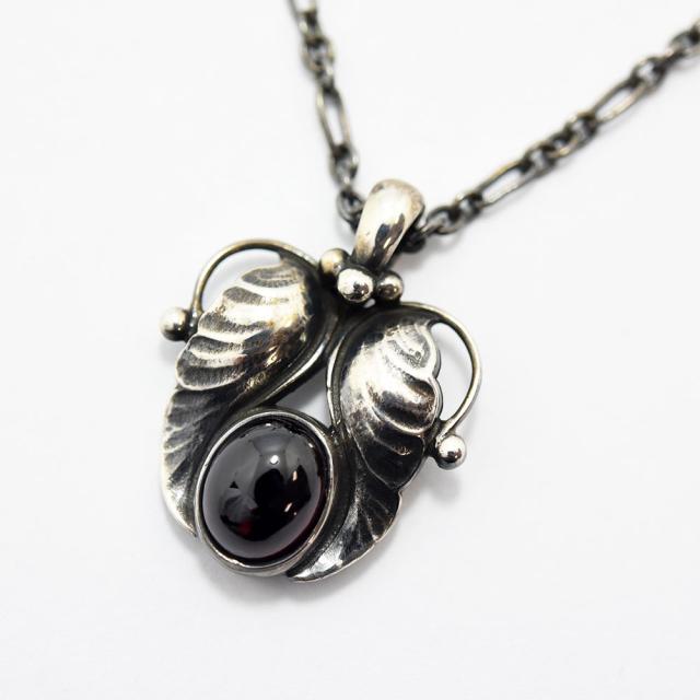 ジョージジェンセン ネックレス GEORG JENSEN 1994 ヘリテージコレクション ガーネット SV925 シルバー 中古