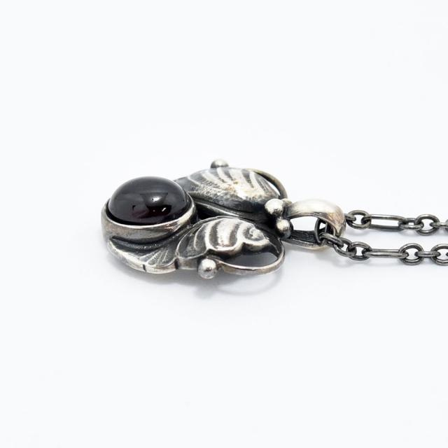 ジョージジェンセン ネックレス GEORG JENSEN 1994 ヘリテージコレクション ガーネット SV925 シルバー 中古_4