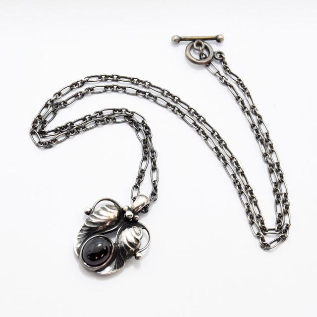 ジョージジェンセン ネックレス GEORG JENSEN 1994 ヘリテージコレクション ガーネット SV925 シルバー 中古_5
