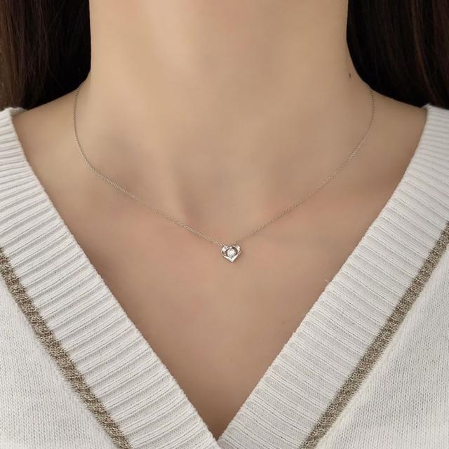 ヨンドシー ネックレス 4℃ ペンダント ハート ダイヤモンド PT850 新品仕上げ 中古_7