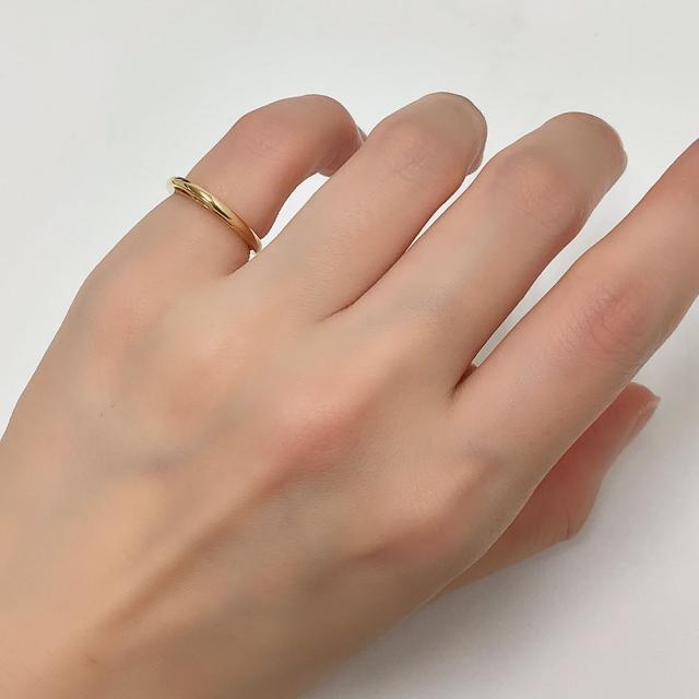 カルティエ リング Cartier 指輪 チャームリング K18 750 #45 約5号 新品仕上げ 中古_9