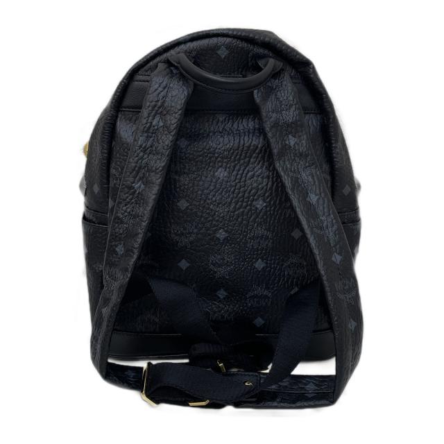 エムシーエム スターク MCM サイドスタッズ バックパック バッグ リュック ブラック レザー 中古