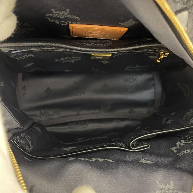 エムシーエム スターク MCM サイドスタッズ バックパック バッグ リュック ブラック レザー 中古