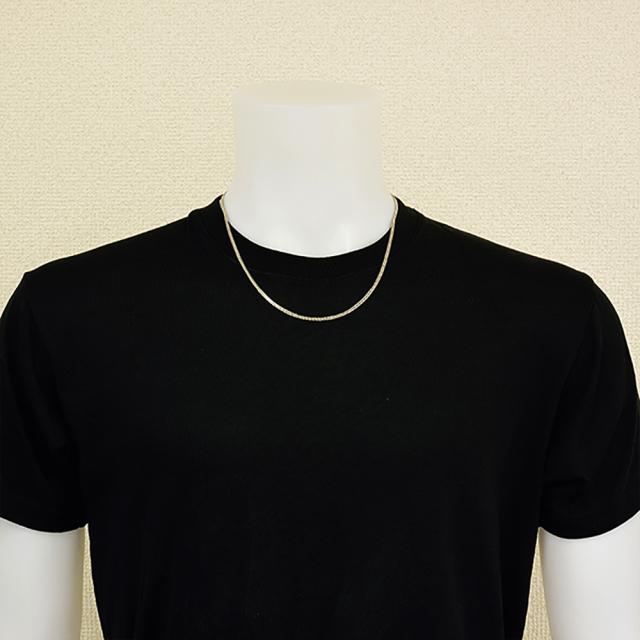 喜平ネックレス プラチナ 6面ダブル ネックレスチェーン 50cm