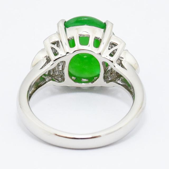 翡翠 & ダイヤ リング 12号 リング 指輪 約12号 プラチナ ヒスイ 翡翠
