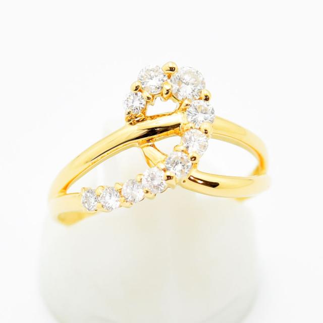 ダイヤモンド 0.51 リング K18 約16号 新品磨き仕上げ 中古