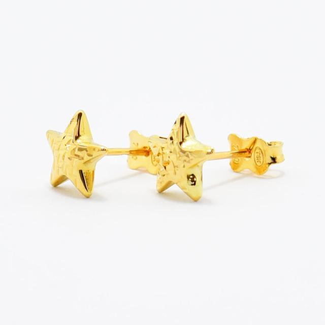 ピアス レディース 星 スター K18 750 メンズ 中空 両耳 新品_2