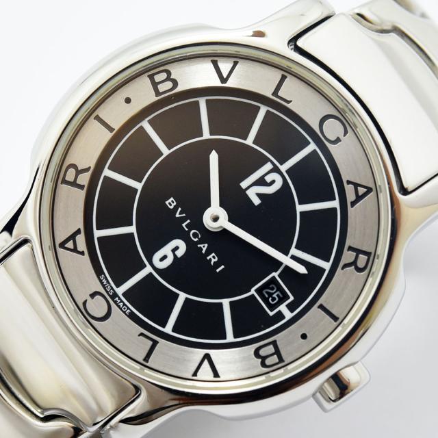 ブルガリ 時計 レディース BVLGARI ソロテンポ ST29S クォーツ SS ステンレススチール ブラック 軽仕上げ 中古