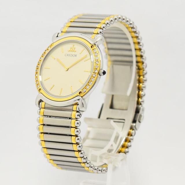 美品】クレドール 5A74-0050 18KT SS クオーツ