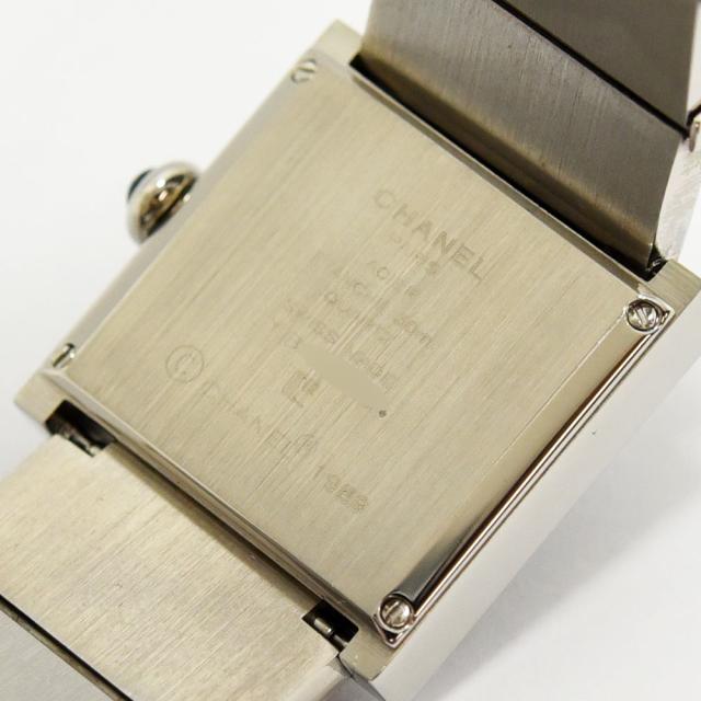 シャネル 時計 レディース CHANEL マドモアゼル クォーツ SS ステンレス ブラック 中古_5