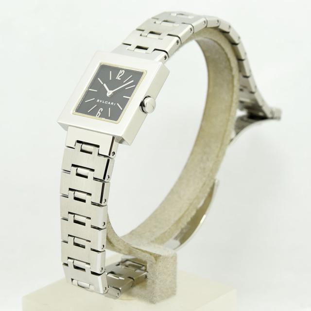 ブルガリ 時計 レディース BVLGARI クアドラード SQ22SS クォーツ SS ステンレススチール ブラック 軽仕上げ 中古_1