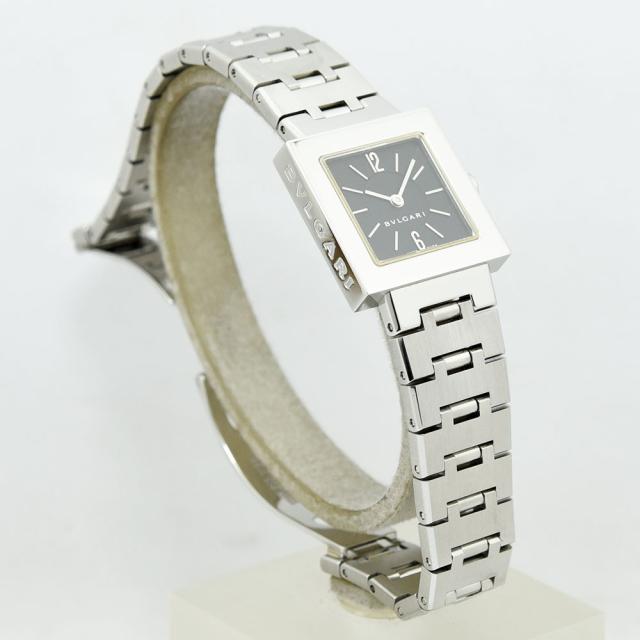 ブルガリ 時計 レディース BVLGARI クアドラード SQ22SS クォーツ SS ステンレススチール ブラック 軽仕上げ 中古_2