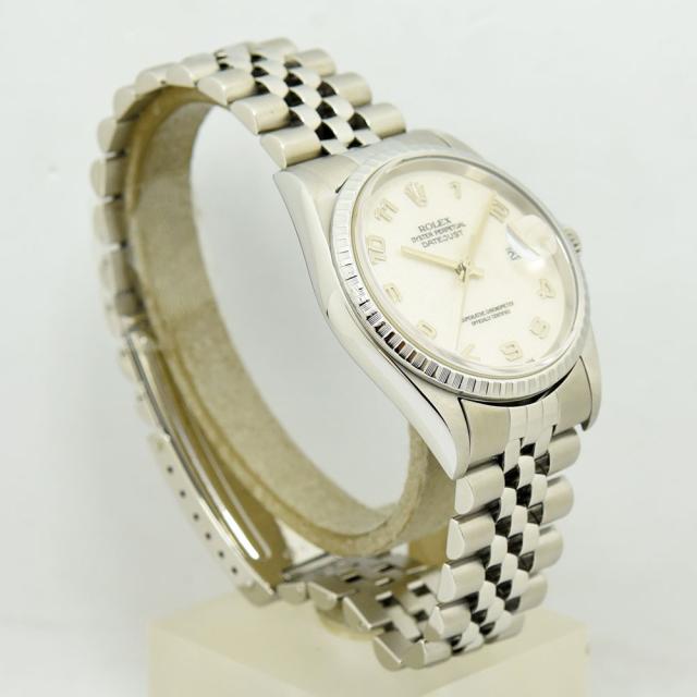 ロレックス 中古 メンズ ROLEX デイトジャスト 16220 U番 自動巻 オートマ SS ステンレススチール WG ホワイトゴールド コンピュータ 軽仕上げ_2