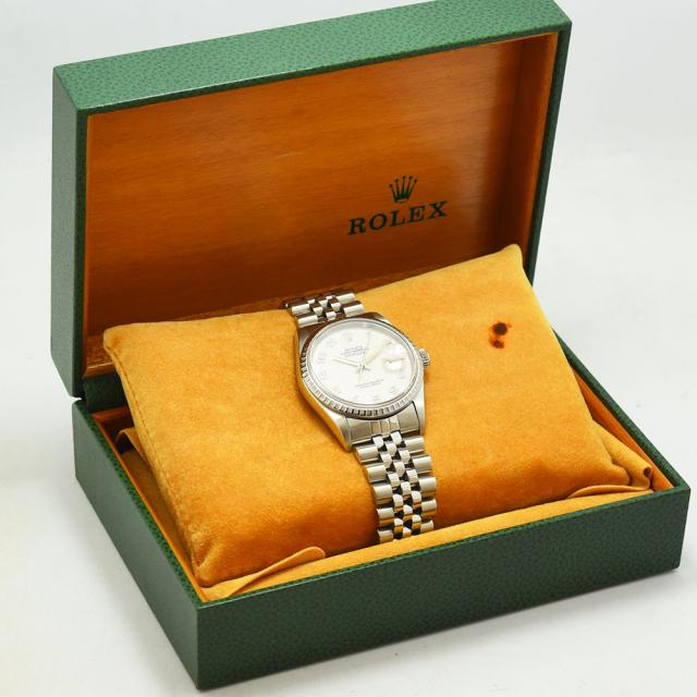 ロレックス 中古 メンズ ROLEX デイトジャスト 16220 U番 自動巻 オートマ SS ステンレススチール WG ホワイトゴールド コンピュータ 軽仕上げ_9