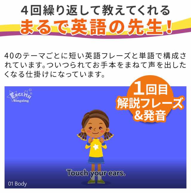 Dvd英語辞典 For Kids English Singsing ピクチャーディクショナリー付属 新品 メール便 送料無料 子供英語教材 発音 英単語の通販はau Pay マーケット 英語伝