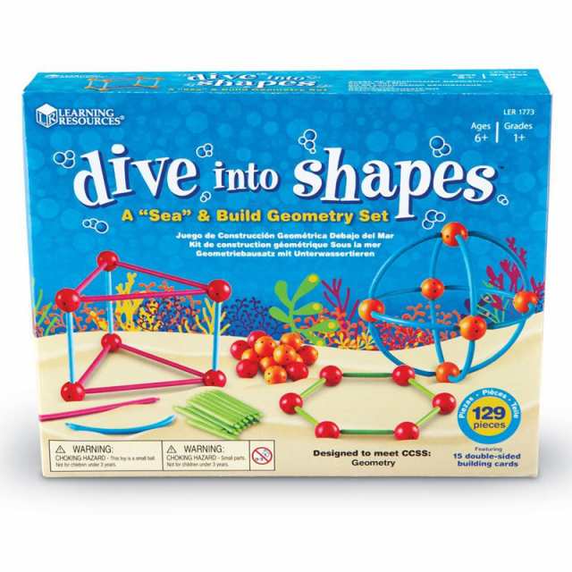 Dive into Shapes! A Sea and Build Geometry Set 挿して繋げて 2D＆3Dの図形を作ろう 知育玩具 立体パズル  知育 教材の通販はau PAY マーケット - 英語伝 | au PAY マーケット－通販サイト