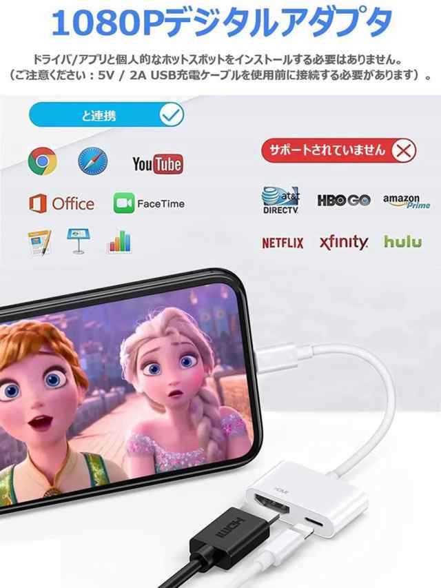 変換ケーブル iPad HDMI交換アダプタ ライトニング 【通販 - その他