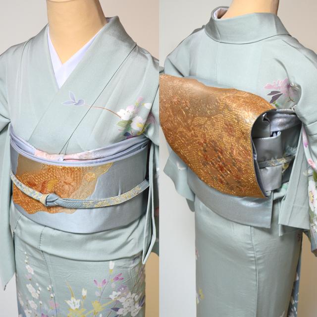訪問着単品a210Ｉ 正絹　入学式　結婚式　七五三　お宮参り レンタル】 訪問着 正絹 単衣 19点セット 結婚式 宮参り 入学式