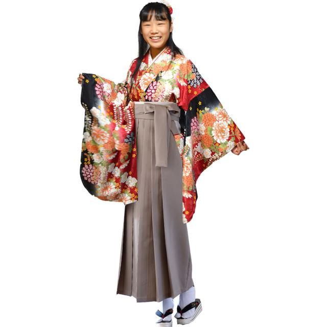 レンタル】 着物 無地 袴 15点 セット 二尺袖 振袖 女性 卒業式 袴