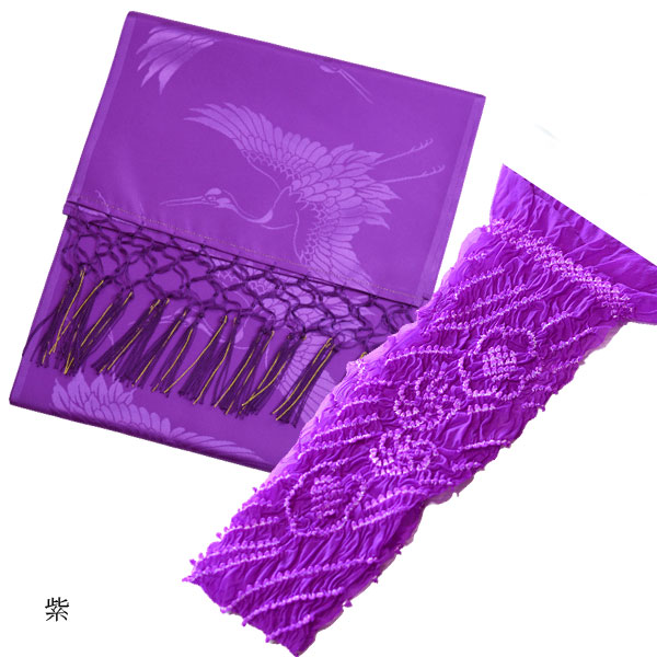 ゆ１７９⭐️七五三⭐️飾り帯❤️帯揚げ❤️しごき⭐️はこせこ⭐️小物セット⭐️着物⭐️美品⭐️着付 しごき 帯揚 セット 子供 七五三 女の子 志吾貴 帯揚げ 2点