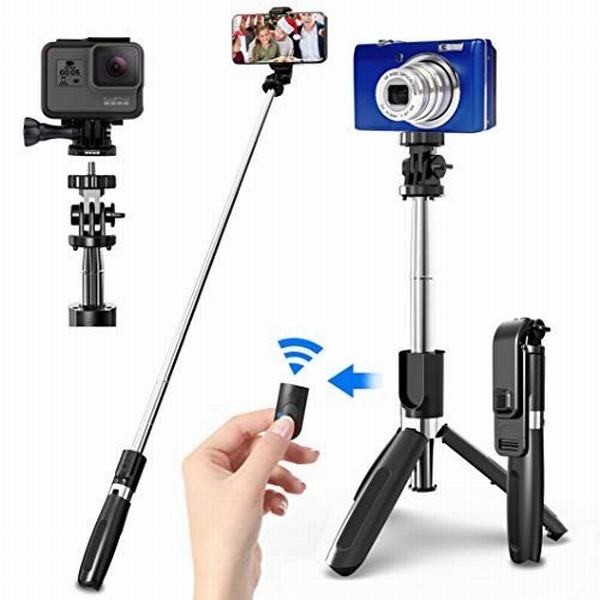 Jparr 自撮り棒 三脚一脚兼用 スマホ カメラ Goproなどに取り付け可能 6段階伸縮 360度回転可能 100cmまで伸びる リの通販はau Pay マーケット 花咲かショップ