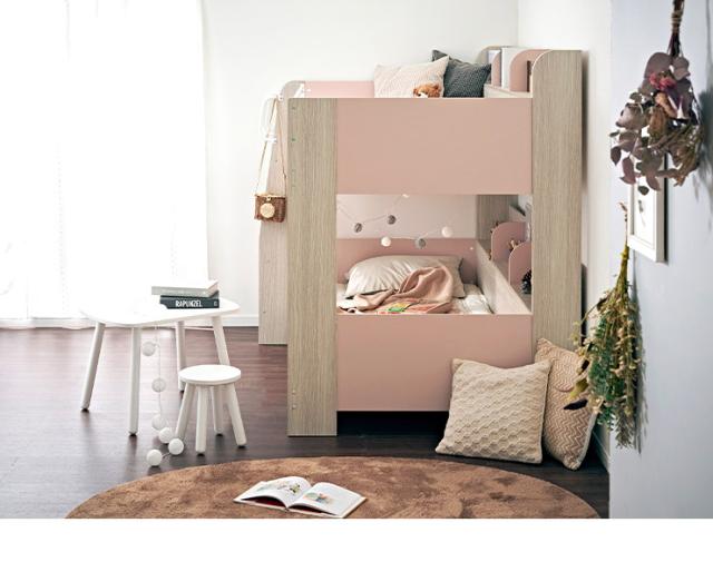 マットレス付き】宮付き 二段ベッド 2段ベッド Flam(フラム) LVLボード