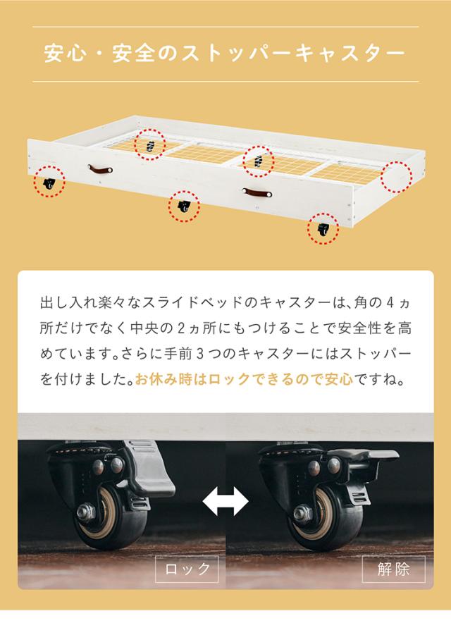 【ハウス型サイド宮付き】親子ベッド Syrup(シロップ) 2色対応 二段ベッド 二段ベット 2段ベッド 2段ベット スライドベッド スライドベット 親子ベット 収納ベッド コンパクト 収納 ベッド 子供部屋_10
