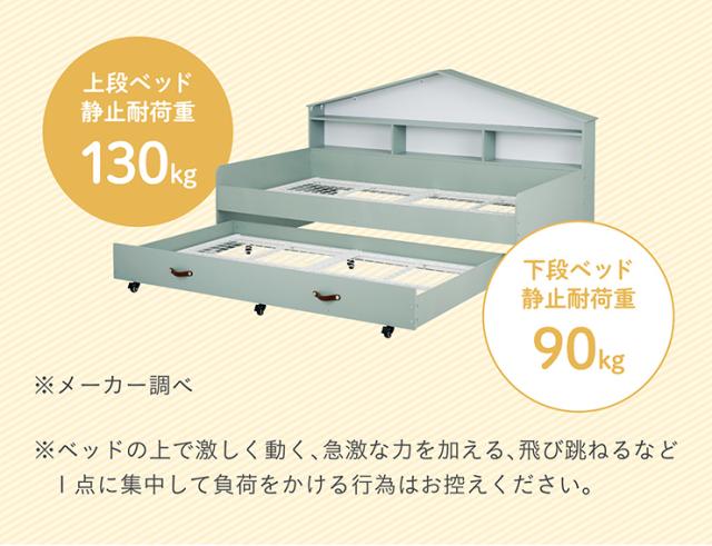 【ハウス型サイド宮付き】親子ベッド Syrup(シロップ) 2色対応 二段ベッド 二段ベット 2段ベッド 2段ベット スライドベッド スライドベット 親子ベット 収納ベッド コンパクト 収納 ベッド 子供部屋_18