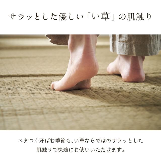 国産 い草ラグ 穂波 191x250cm 無地 ラグ マット 敷物 い草 ござ マット フロアマット 長方形 リビング 寝室 子供部屋 リラックス 抗カビ加工 滑りにくい加工 抗菌 消臭 吸音 湿度調整 空気清浄 ナチュラル おしゃれ