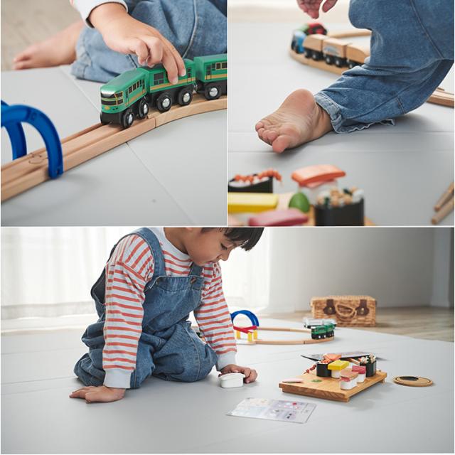 10層超極厚構造】プレイマット 折りたたみ シームレスタイプ 120x160