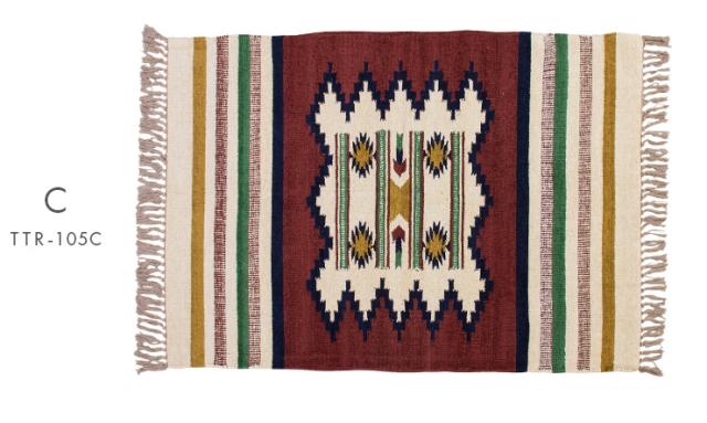 インド製 ラグ カーペット kilim rug mat(キリムラグマット) 130x90cm TTR-105 ラグ キリムラグ カーペット 長方形 ラグマット キリム柄 オールシーズン アジアンの通販は