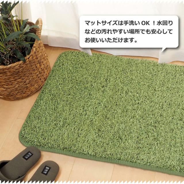 【すべり打ちきり付き添い人/床暖房装置相応う】芝草風引っ敷き SHIVA(シーヴァ) 185x185糎 引っ敷き 引っ敷き オール時季 引っ敷き まっ四角 幼児用便器差しゆるす 自然的 熱っぽい引っ敷き相応う