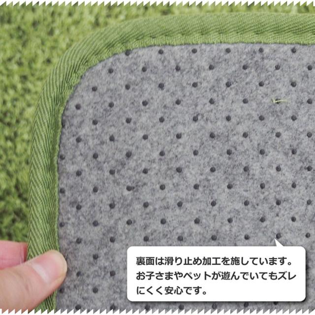 【すべり打ちきり付き添い人/床暖房装置相応う】芝草風引っ敷き SHIVA(シーヴァ) 185x185糎 引っ敷き 引っ敷き オール時季 引っ敷き まっ四角 幼児用便器差しゆるす 自然的 熱っぽい引っ敷き相応う