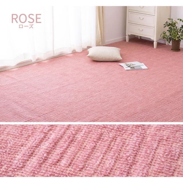 【日本製/床暖房対応】平織カーペット 352x352cm Amber(アンバー) 3色対応 8畳用 ラグ カーペット ラグマット 正方形 北欧 おしゃれ 短毛 軽量 コンパクト リッチ_4