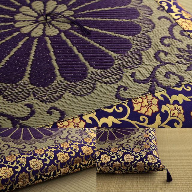 日本製 座布団 い草御前座布団 リバーシブル 三千院 約68x70cm 単品