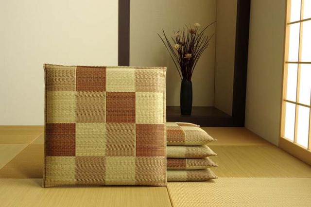 日本製 い草座布団 約55x55cm クッション 5枚組 2色対応 座布団 夏用 い草 井草 抗菌 消臭 湿気対策 ざぶとん 正方形 3層構造 フロアクッション 和風 おしゃれ お盆 法事 夏座布団 和室 和座布団 来客用_7