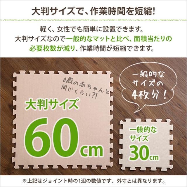 ジョイントマット 60cm 64枚セット Nobile(ノービレ) 12畳 大判 EVA 防音 マット 赤ちゃん ベビー プレイマット パズルマット クッションマット 低ホルムアルデヒド_5