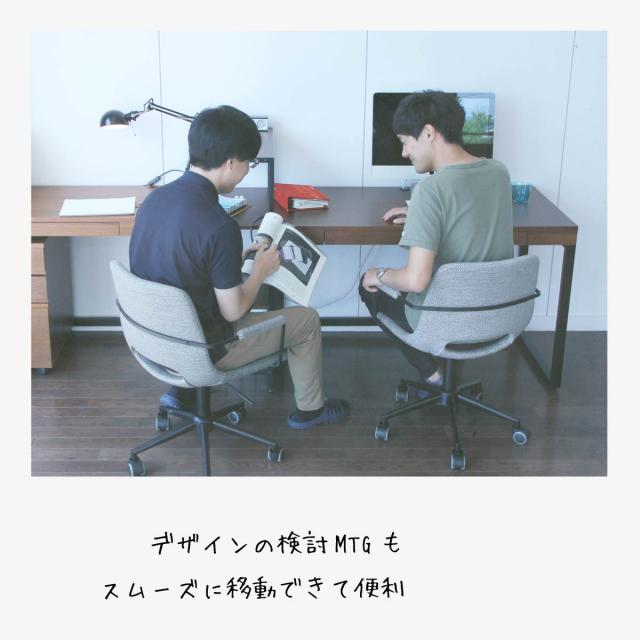 オフィスアームチェア オフィスチェア アームチェア デスクチェア ワークチェア パソコンチェア 学習チェア 学習イス キャスター付き 昇降式 高さ調節 シンプル おしゃれ コンパクト thin 幅56cm 高さ78.5cm_5
