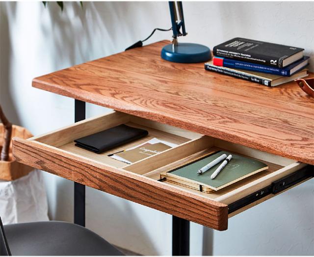 オーク無垢材使用】デスク 幅120cm DWELLER(ドゥエラー) ワークデスク