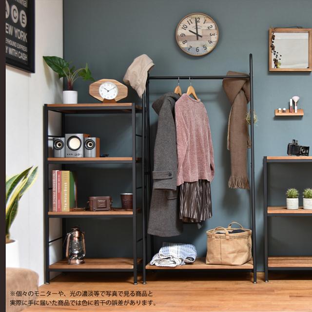 オープンラック 4段ラック ZAGA 幅60cm 奥行35cm 高さ116cm 木製 桐 二色対応 ヴィンテージ風 アンティーク加工 サンド塗装 連結可能_7