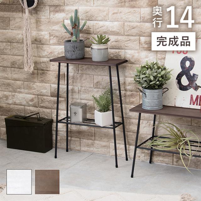 オープンラック スチールラック デポシリーズ ラック KR-3852 2段ラック 飾り棚 幅40cm 完成品 スリム 省スペース ベッドサイド ソファサイド 木製天板 北欧風の通販は 5,140円